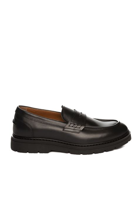 Black leather loafer NERO GIARDINI | 400360ILCEA-100